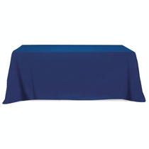 Hit Navy Flat Poly/Cotton 4-Sided Table Cover