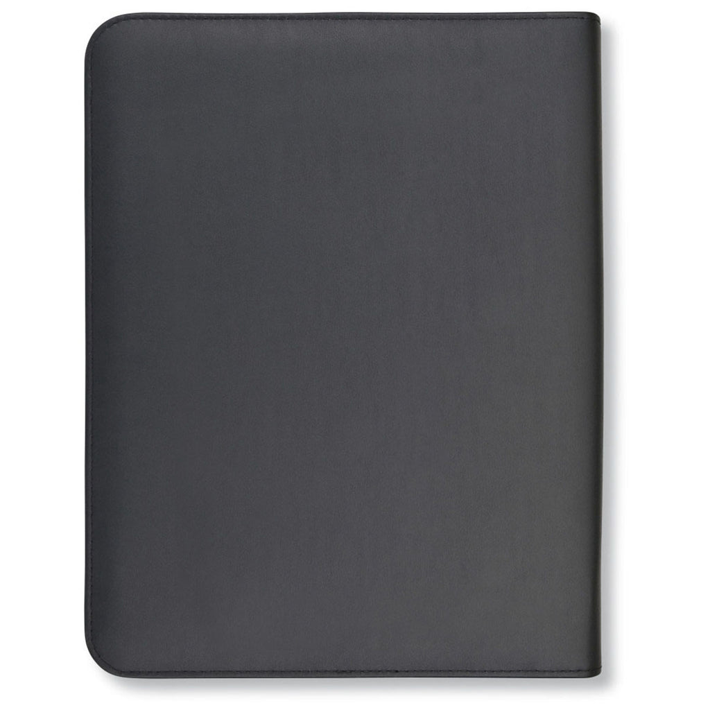 Gemline Black Morgan Executive Zippered Padfolio