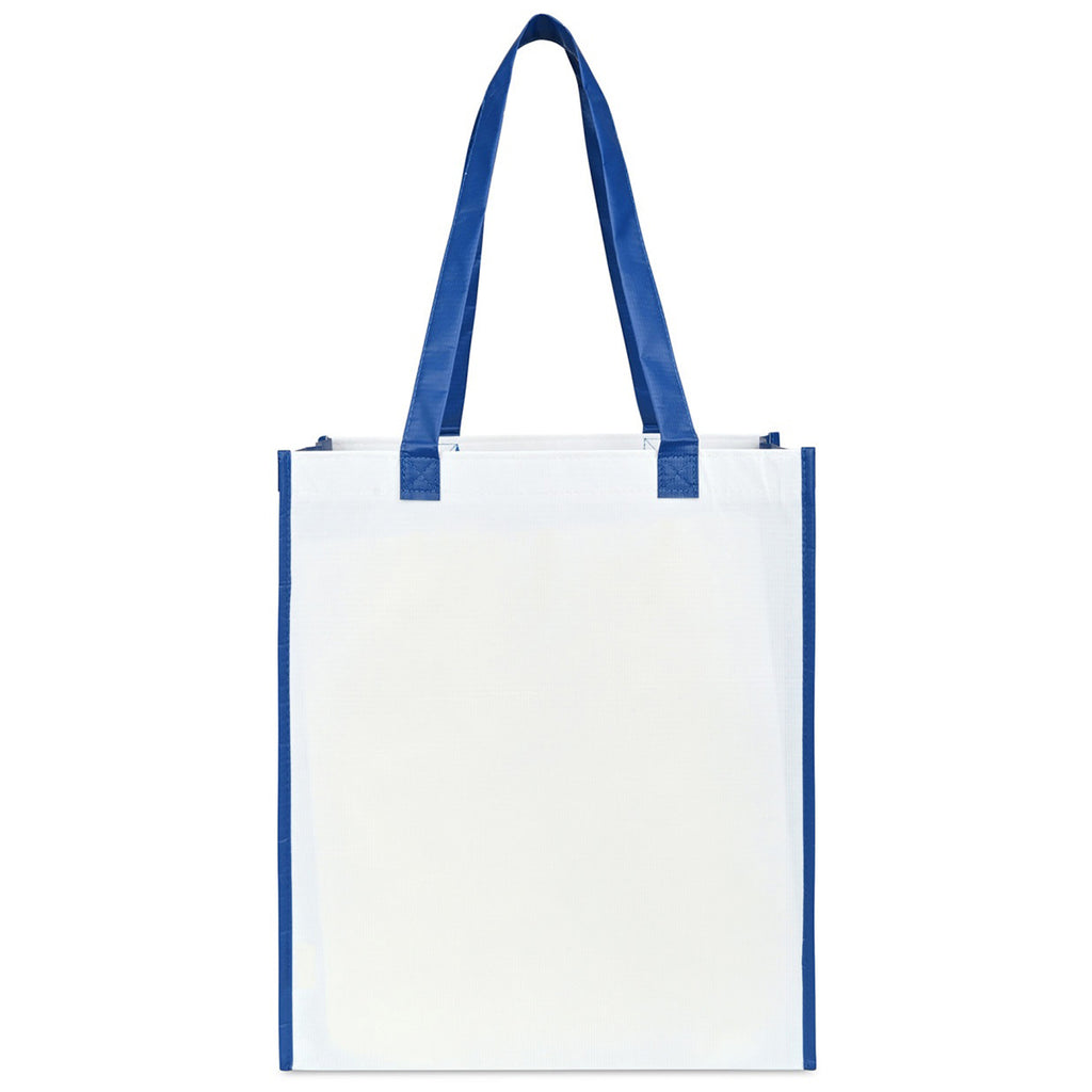 Gemline Royal Blue Harlow Laminated Recycled Shopper