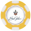 Ahead Yellow/White Poker Chip with Ball Marker