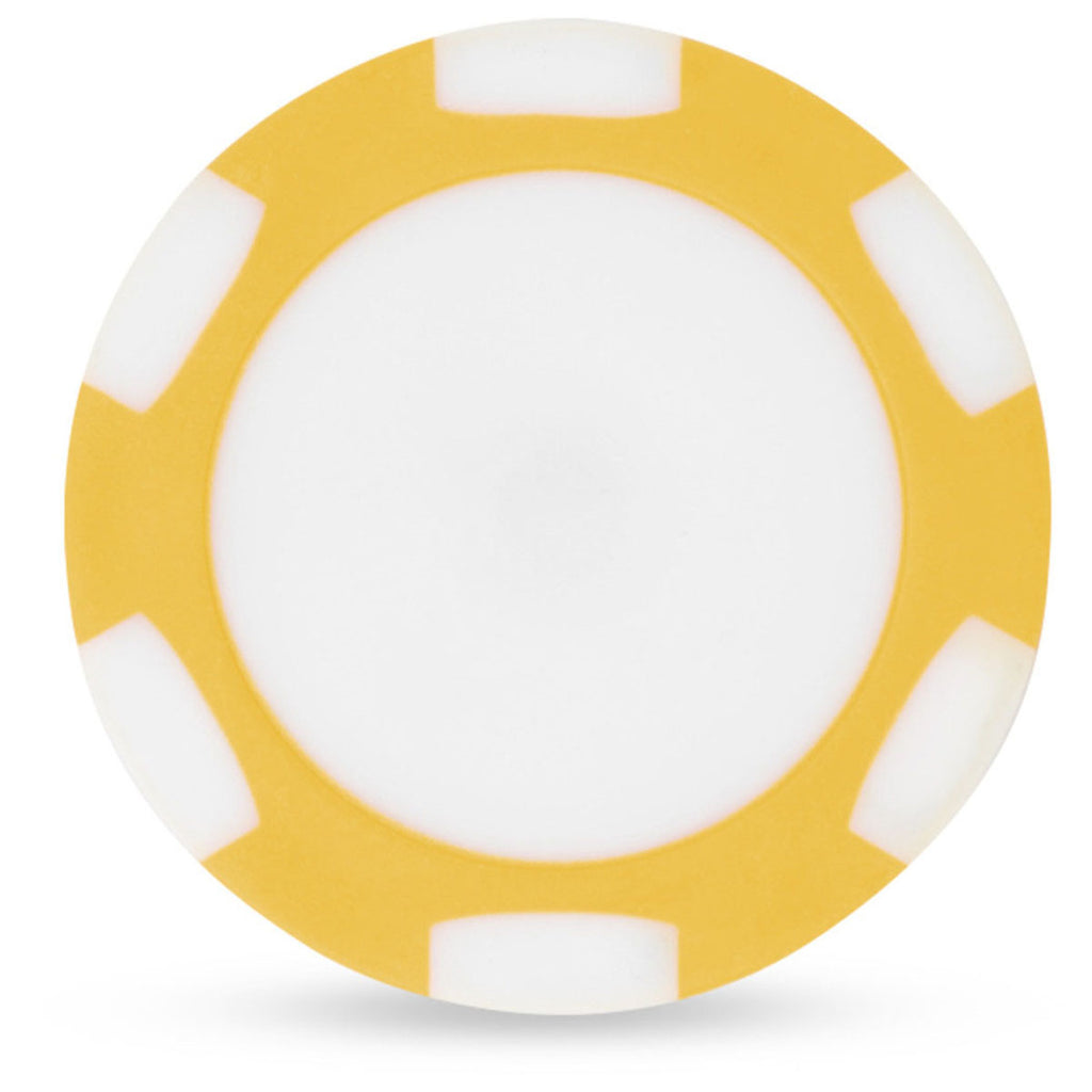 Ahead Yellow/White Poker Chip with Ball Marker