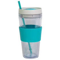 Cool Gear Teal Callisto Chiller Clear Straw Bottle - 24 Oz.