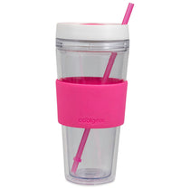 Cool Gear Pink Callisto Chiller Clear Straw Bottle - 24 Oz.