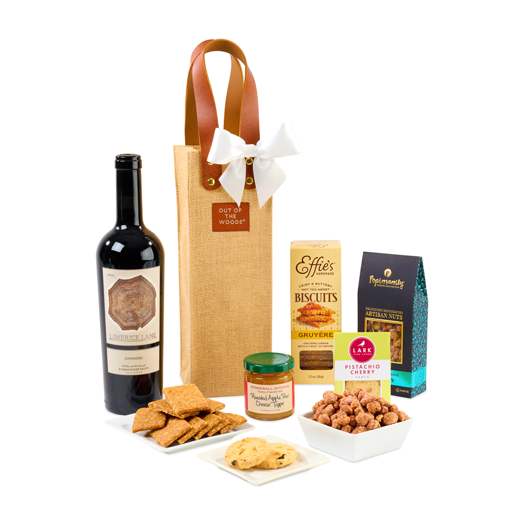 Gourmet Expressions Natural Limerick Lane Cellars Wine Enthusiast Tote & Gourmet Gift Set