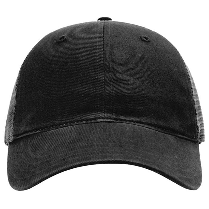 Richardson Black Garment Washed Trucker