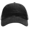 Richardson Black Garment Washed Trucker