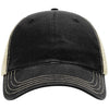 Richardson Black/Khaki Garment Washed Trucker