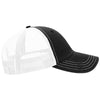 Richardson Black/White Garment Washed Trucker