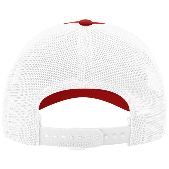 Richardson Red/White Garment Washed Trucker