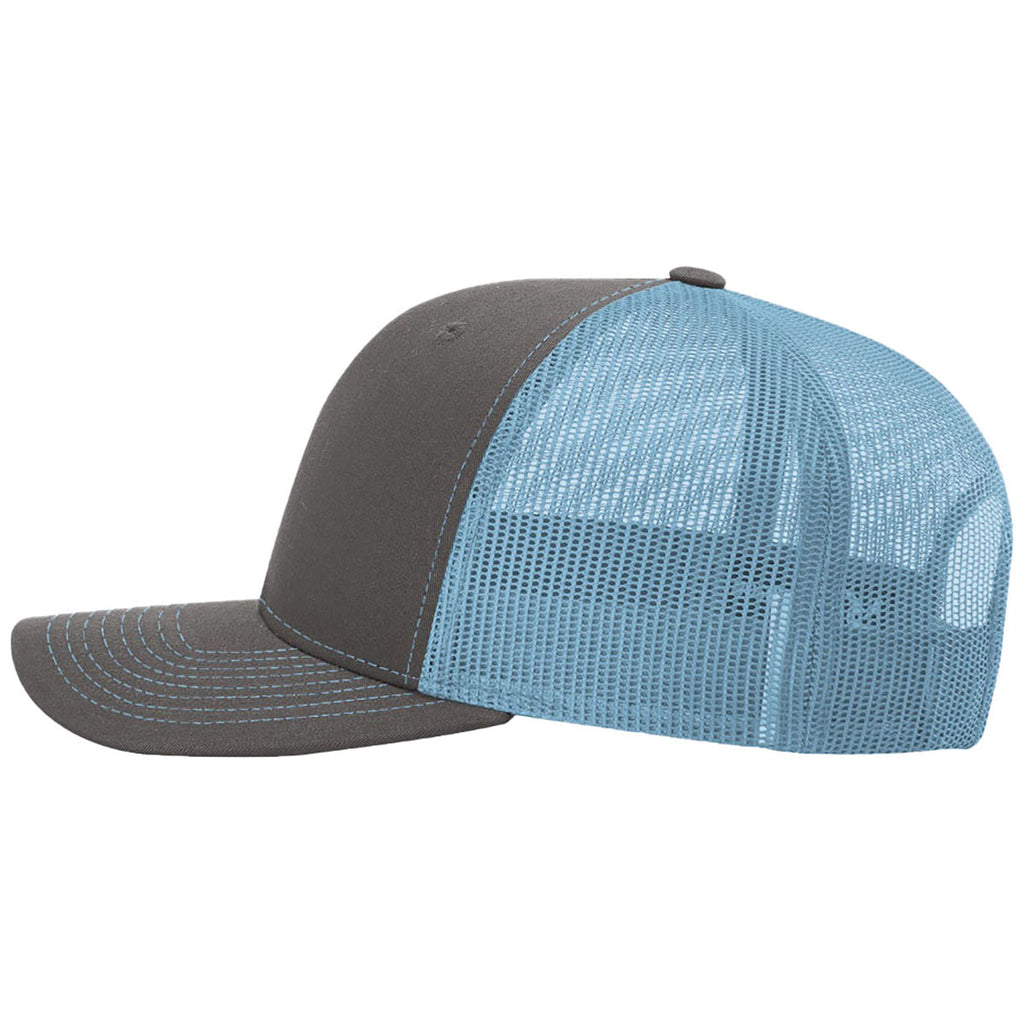 Richardson Charcoal/Columbia Blue Trucker Cap