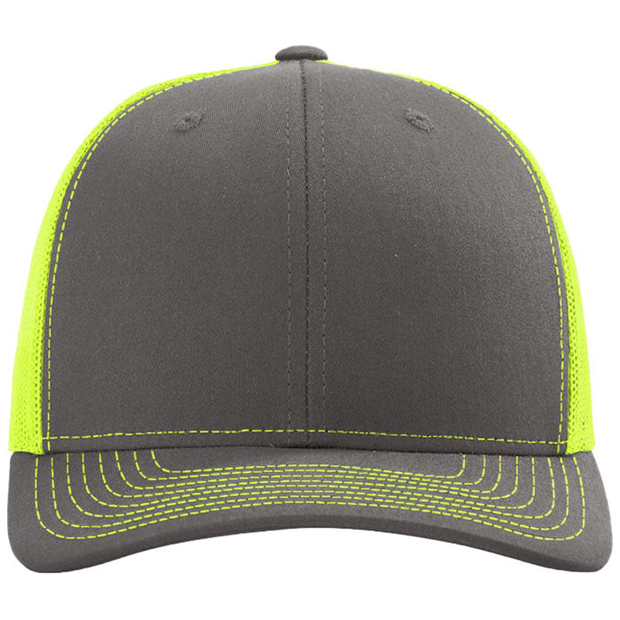 Richardson Charcoal/Neon Yellow Trucker Cap