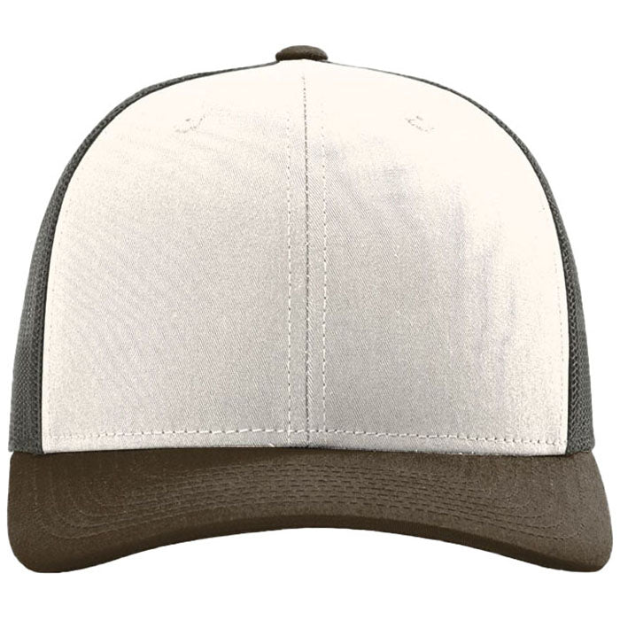 Richardson Cream/Grey Brown/Brown Trucker Cap