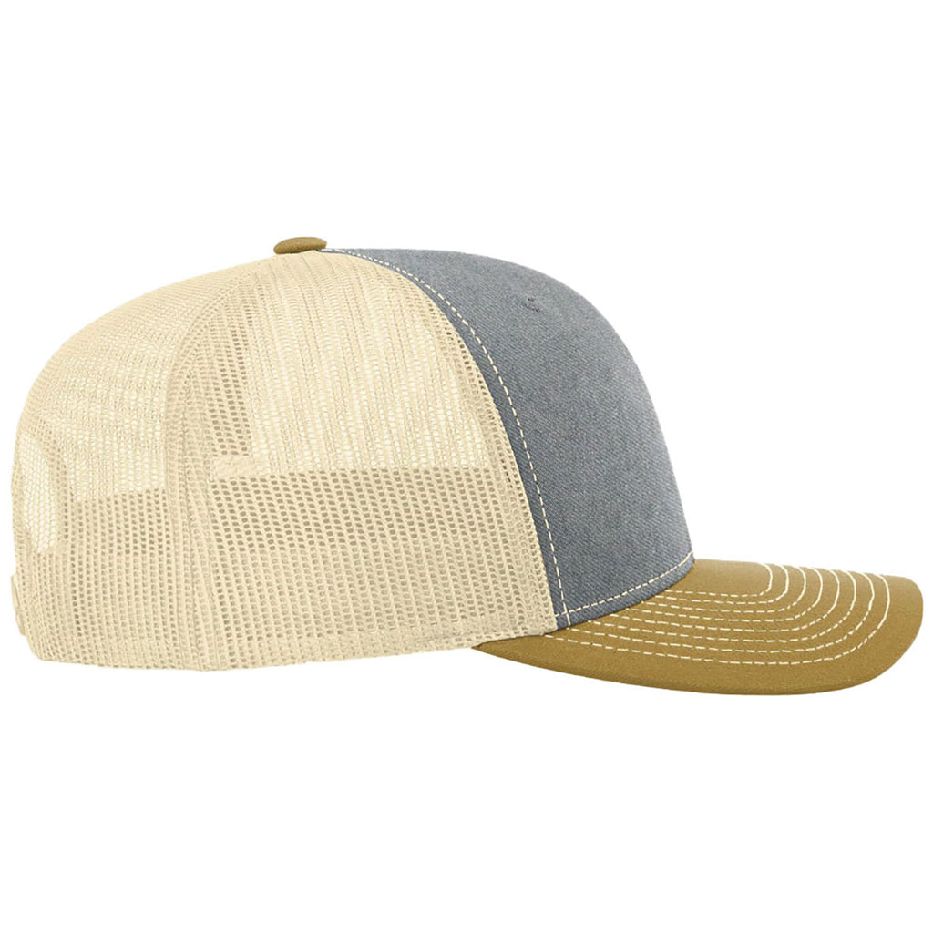 Richardson Heather Grey/Birch/Amber Gold Trucker Cap