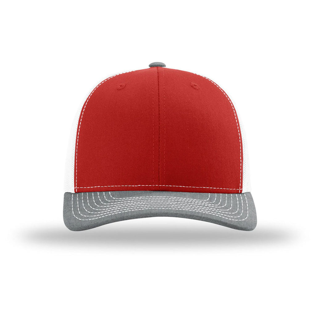 Richardson Red/White/Heather Grey Trucker Cap