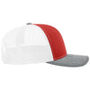 Richardson Red/White/Heather Grey Trucker Cap
