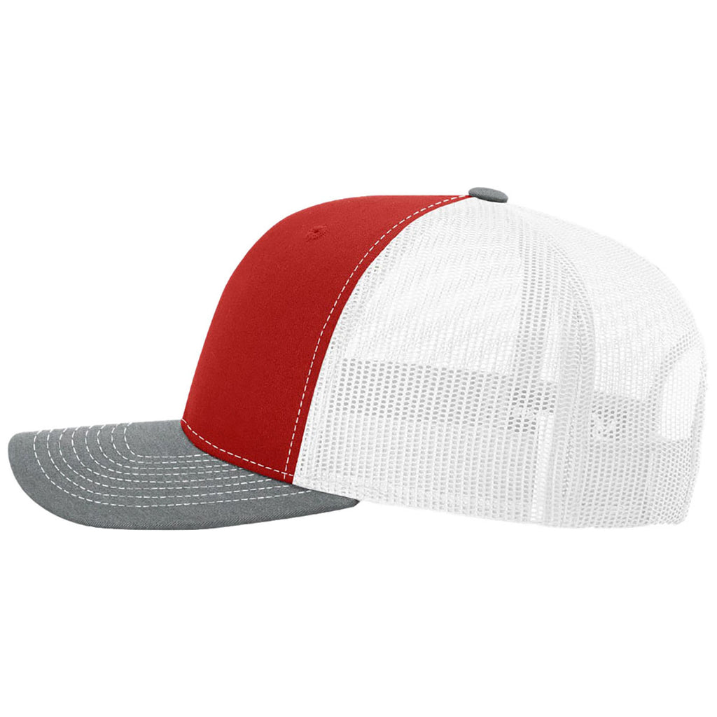 Richardson Red/White/Heather Grey Trucker Cap