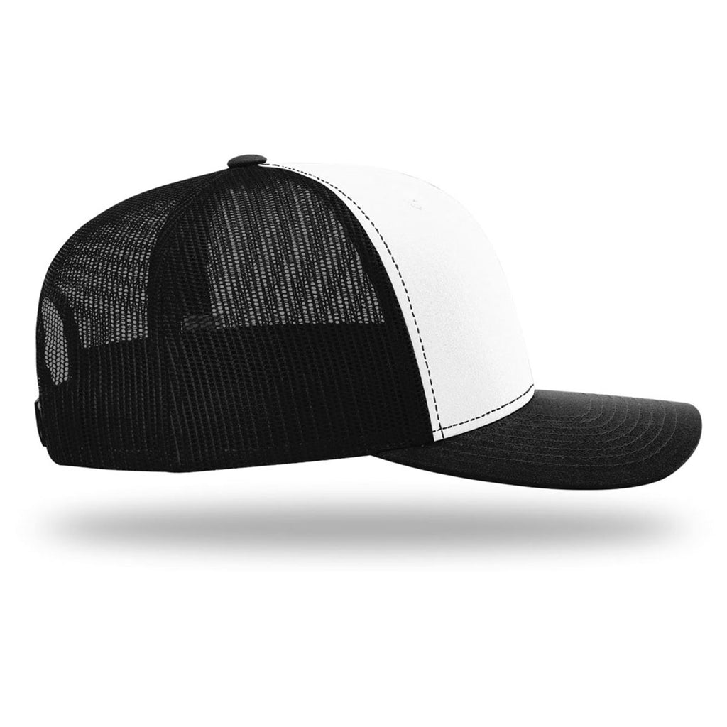 Richardson White/Black/Black Trucker Cap
