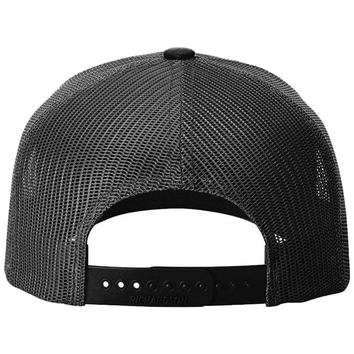 Richardson Black Five-Panel Trucker
