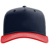 Richardson Navy/Birch/Red Five-Panel Champ Trucker
