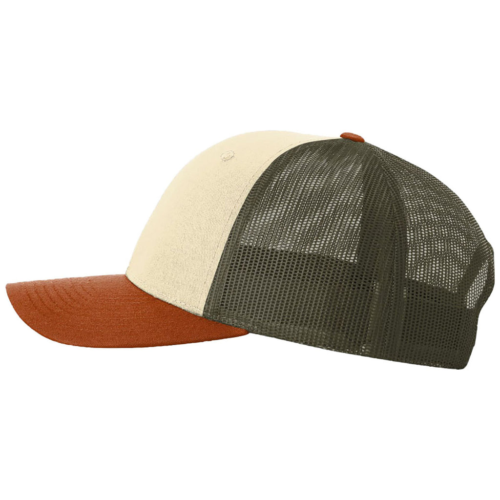 Richardson Cream/Loden/Dark Orange Low Pro Trucker