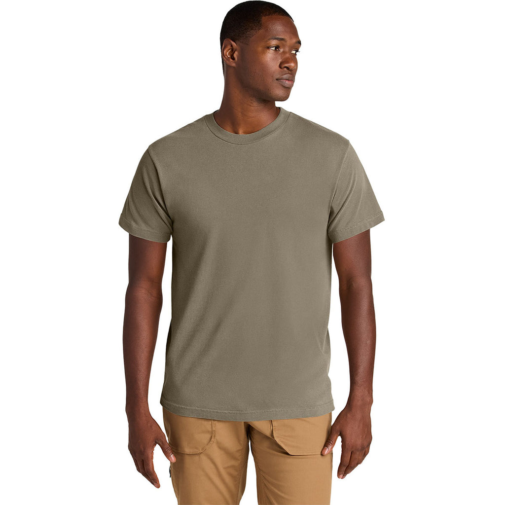 American Apparel Unisex Faded Brown Heavyweight Cotton Garment-Dyed Tee