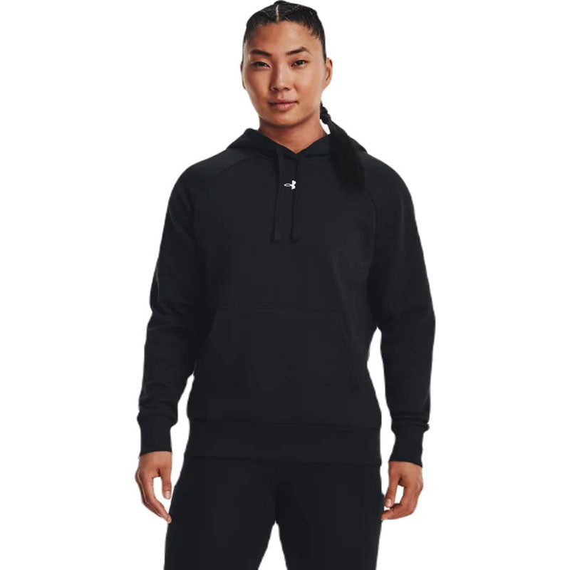 Under Armour Women's Black/White Rival Fleece Hoodie