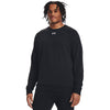 Under Armour Men's Black/White Rival Fleece Crew