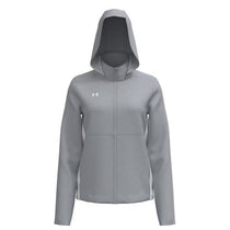 Under Armour Women's Mod Grey/White/White Rival Stretch Woven Jacket