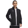 Under Armour Men's Black/White/White Rival Stretch Woven Full-Zip