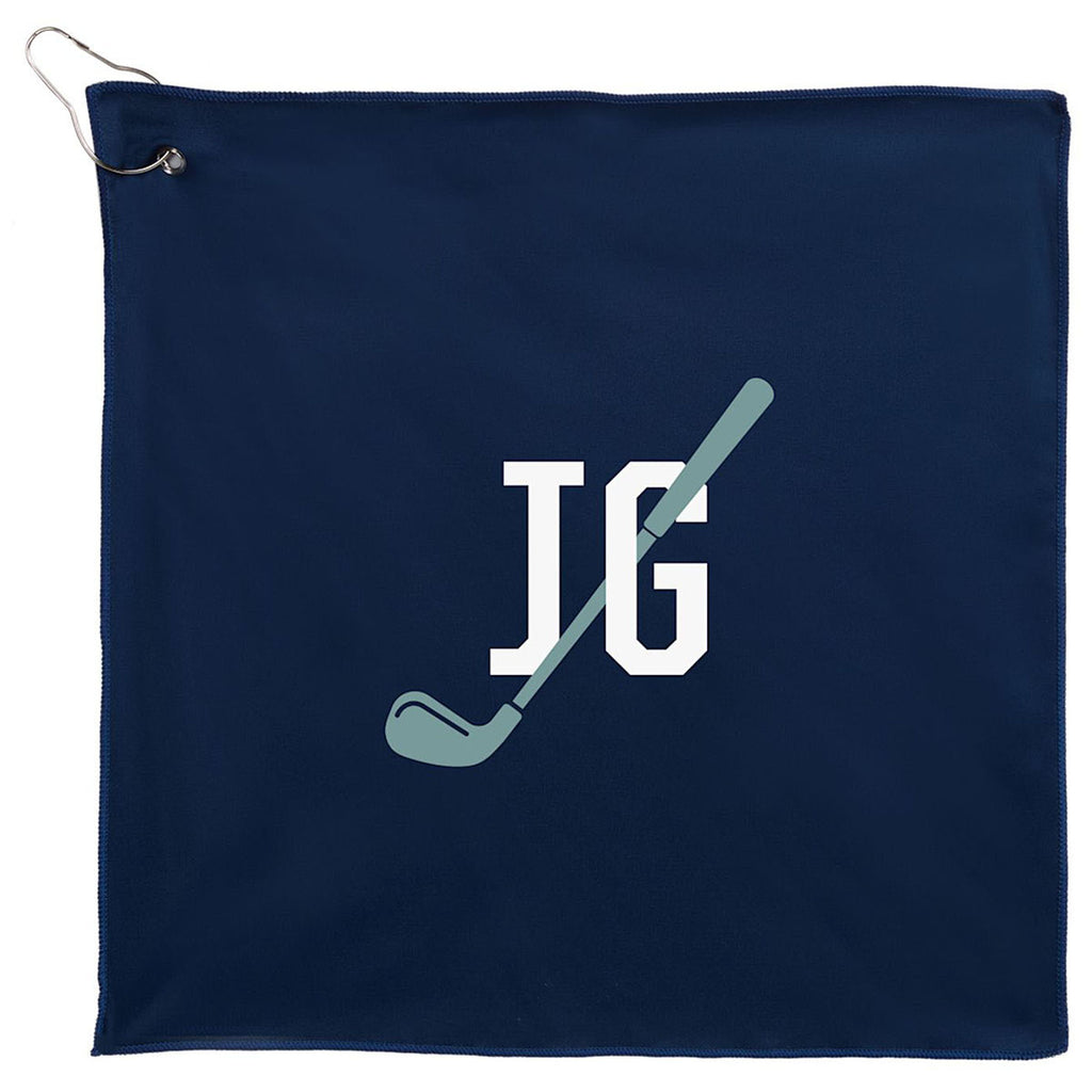 Leed's Navy 15" x 15" Recycled 200g Microfiber Towel