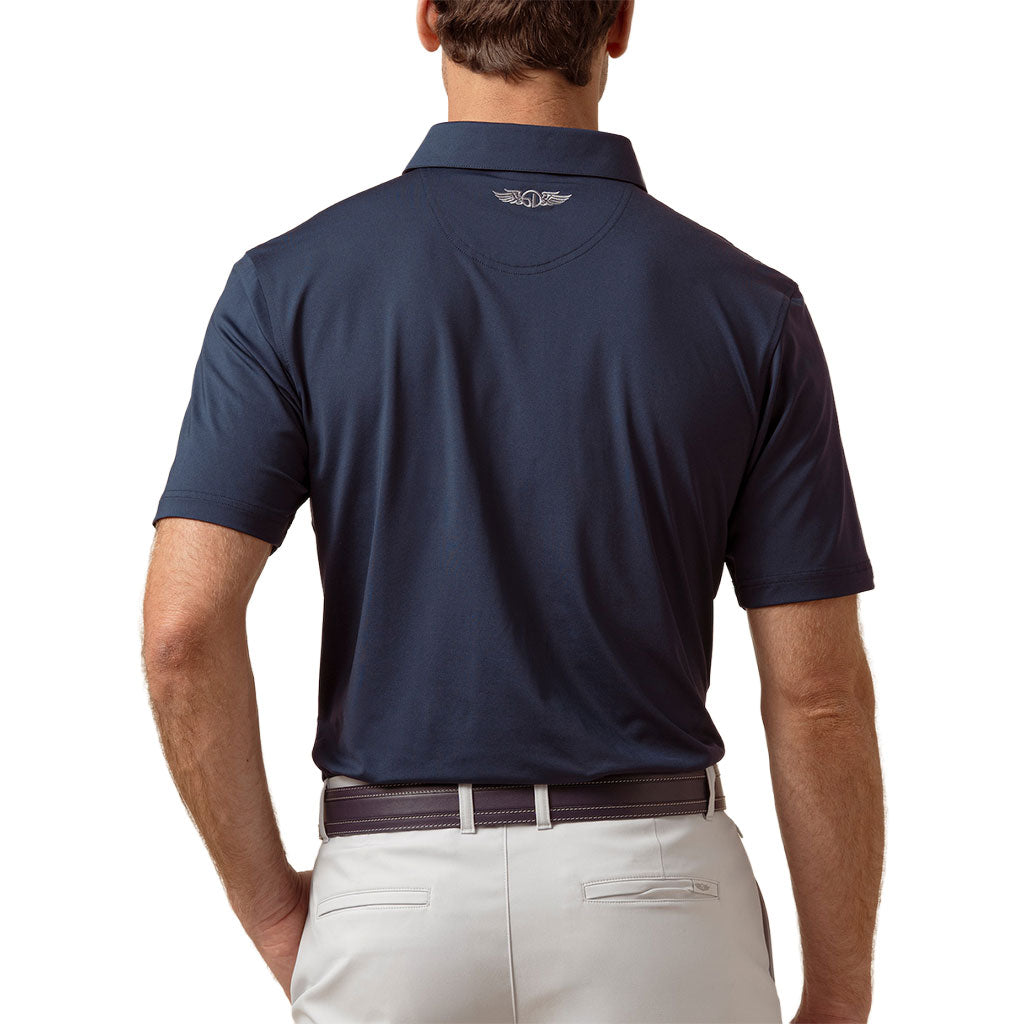 Straight Down Men's Indigo Olympic Polo