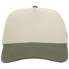Branded Bills Beige with Green Bare Curved Two-Tone Canvas Cap