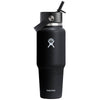 48-Hour Hydro Flask Black Travel Bottle with Flex Straw Cap 32oz