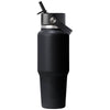 48-Hour Hydro Flask Black Travel Bottle with Flex Straw Cap 32oz