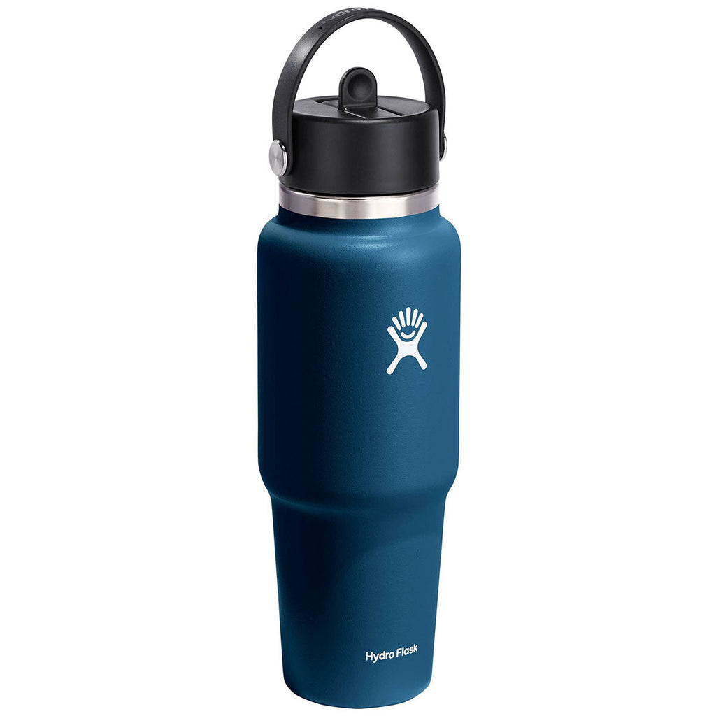 48-Hour Hydro Flask Indigo Travel Bottle with Flex Straw Cap 32oz