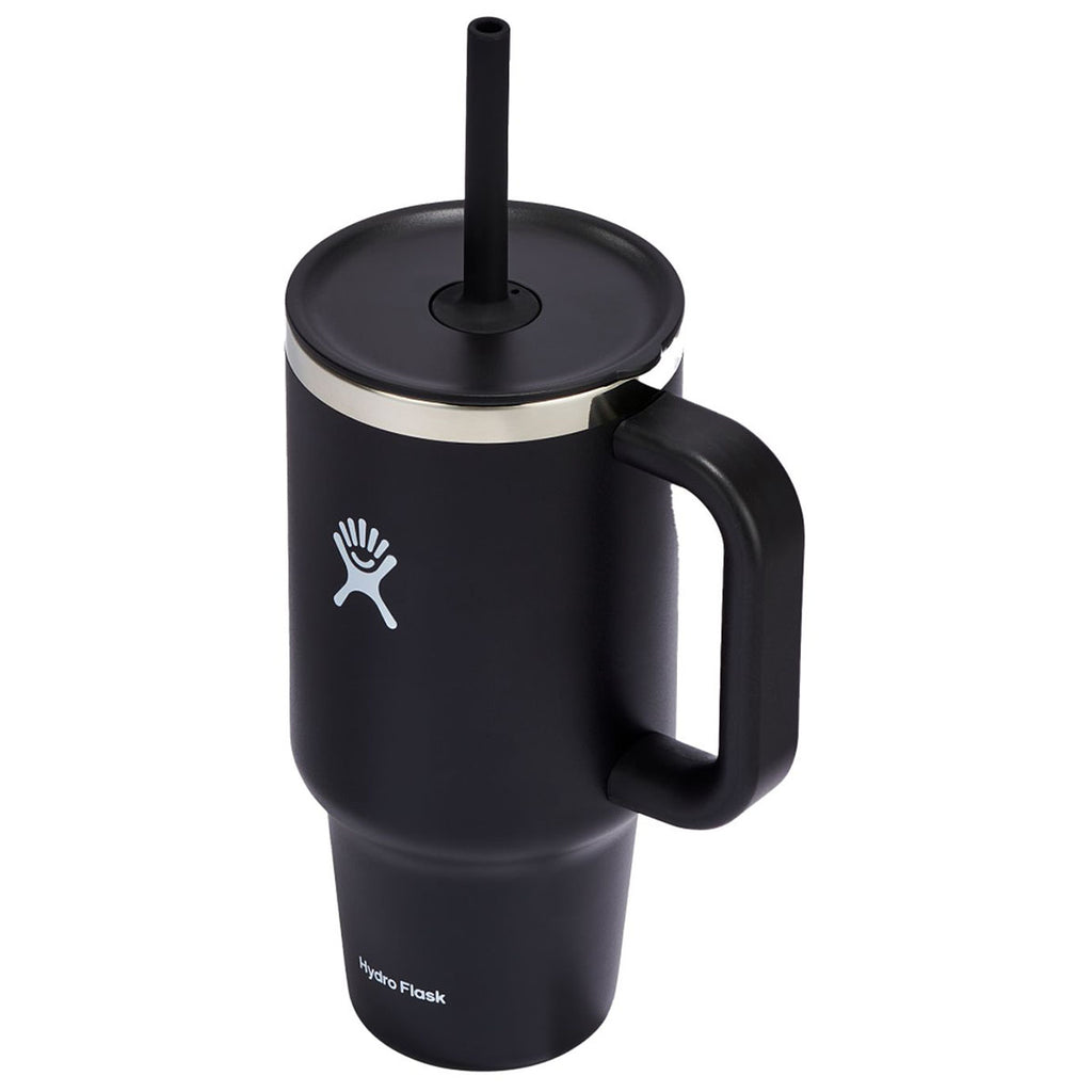 Hydro Flask Black All Around Travel Tumbler 32oz with Straw