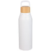 Leed's White Aspen 24 oz Recycled Bottle with FSC Bamboo Lid