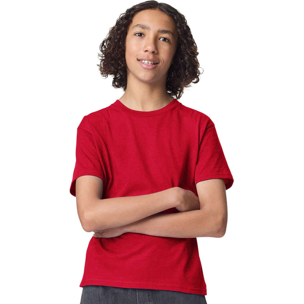 American Apparel Youth Red Fine Jersey Tee