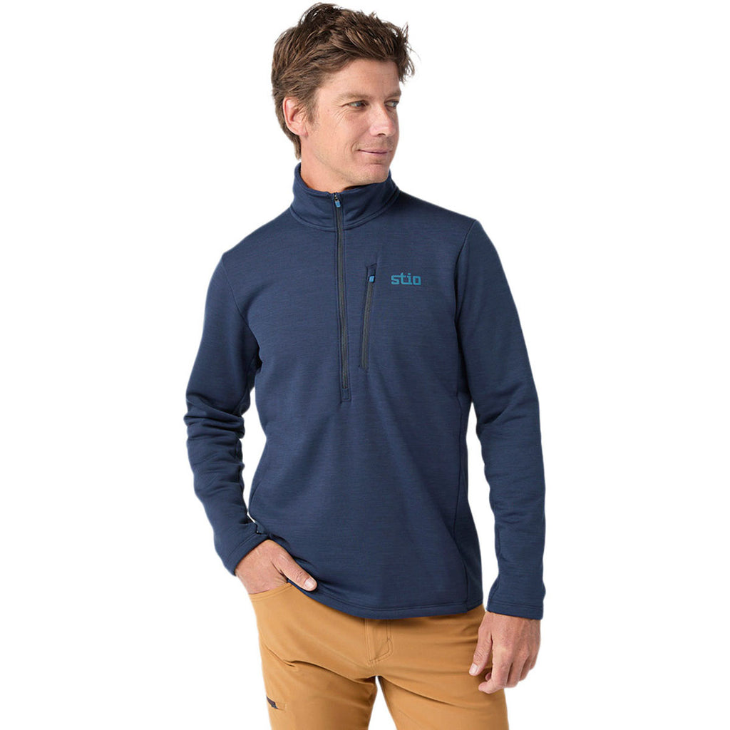 Stio Men's Mountain Shadow Heather Glide Power Stretch Half Zip