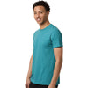 Tultex Unisex Heather Aqua Blue Fine Jersey T-Shirt