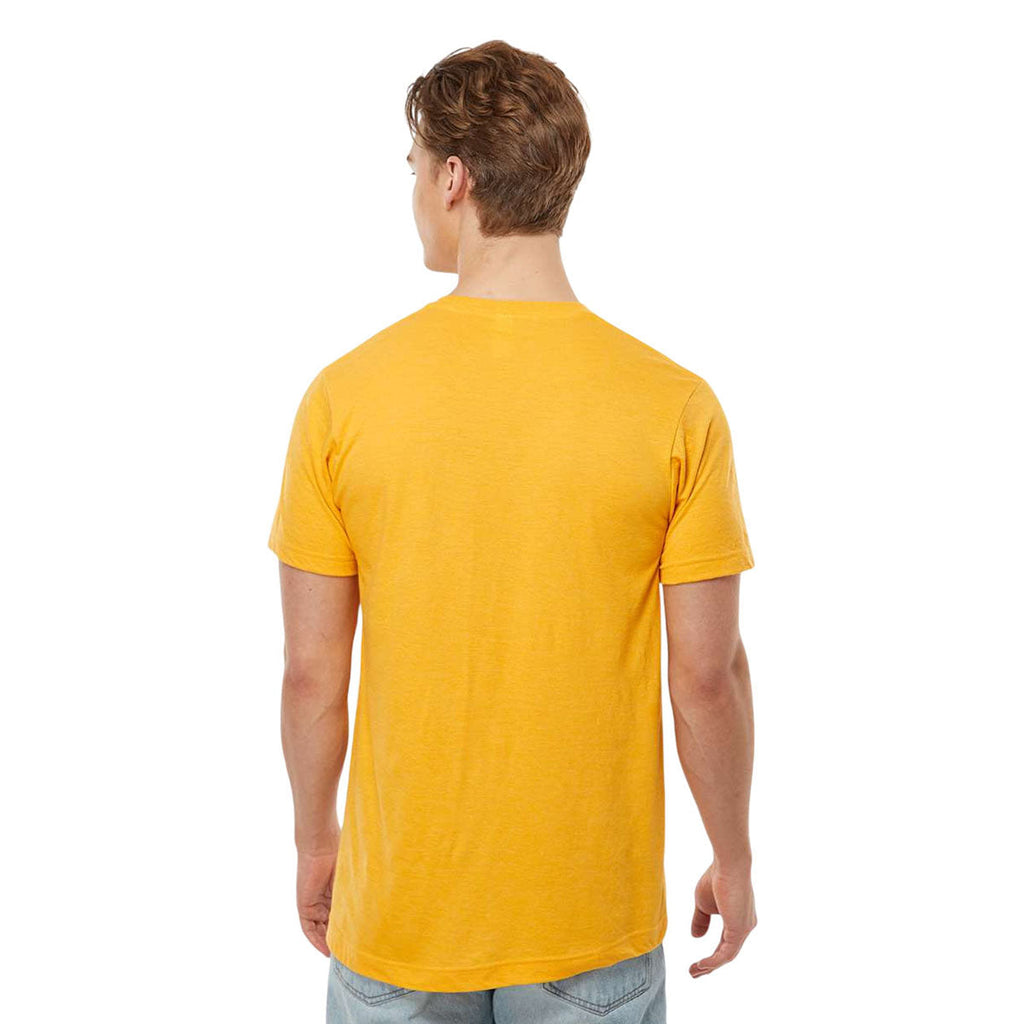 Tultex Unisex Heather Mellow Yellow Fine Jersey T-Shirt