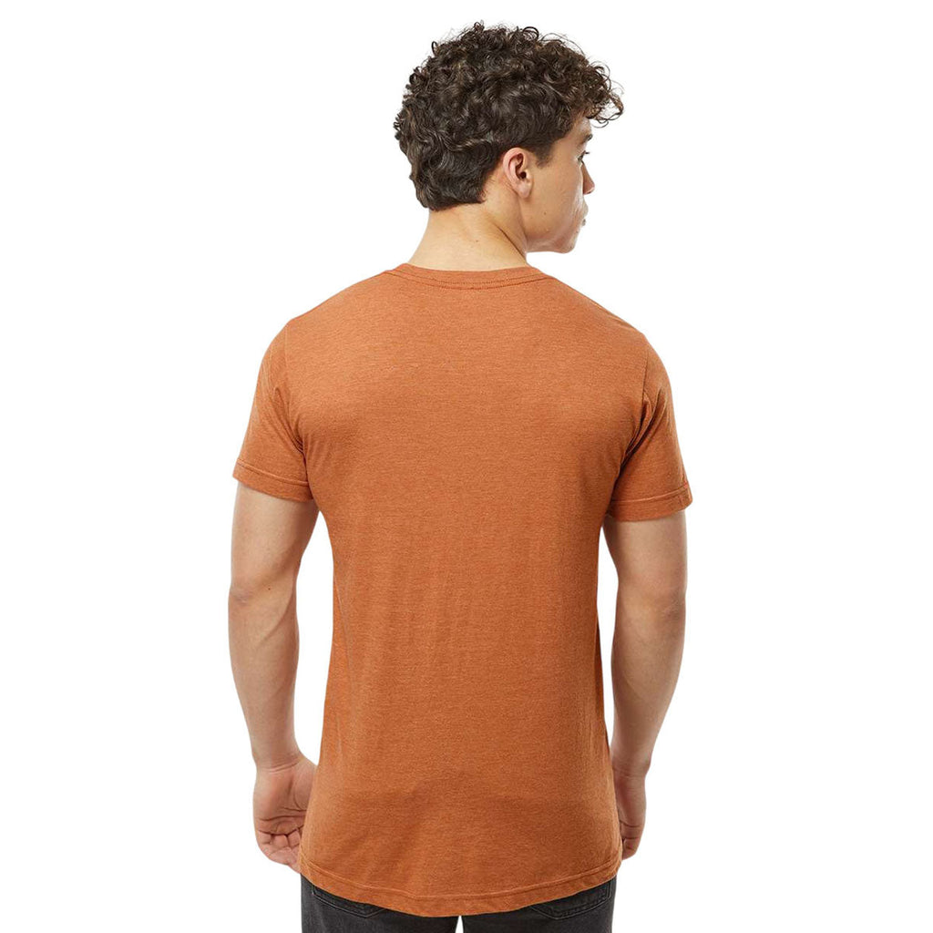 Tultex Unisex Heather Rust Fine Jersey T-Shirt
