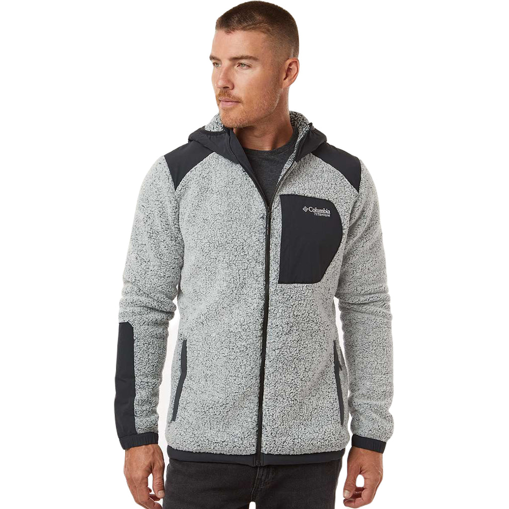 Columbia Men's White/Black Arctic Crest Sherpa Full-Zip Jacket