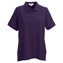 Vantage Women's Purple Soft-Blend Double-Tuck Pique Polo