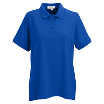 Vantage Women's Royal Soft-Blend Double-Tuck Pique Polo