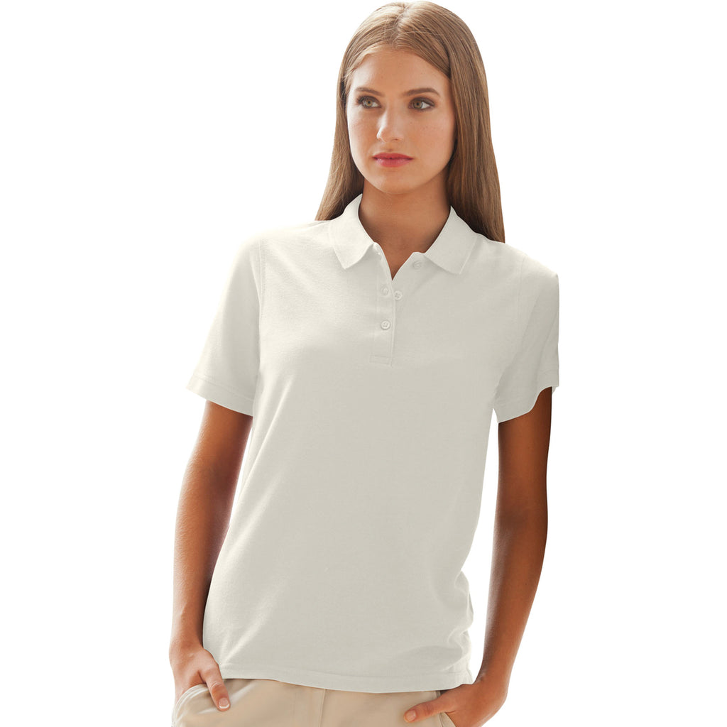 Vantage Women's Stone Soft-Blend Double-Tuck Pique Polo