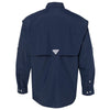 Columbia Men's Collegiate Navy PFG Bahama Long Sleeve Shirt