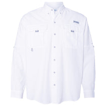 Columbia Men's White PFG Bahama Long Sleeve Shirt