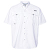 Columbia Men's White PFG Bahama Short Sleeve Shirt