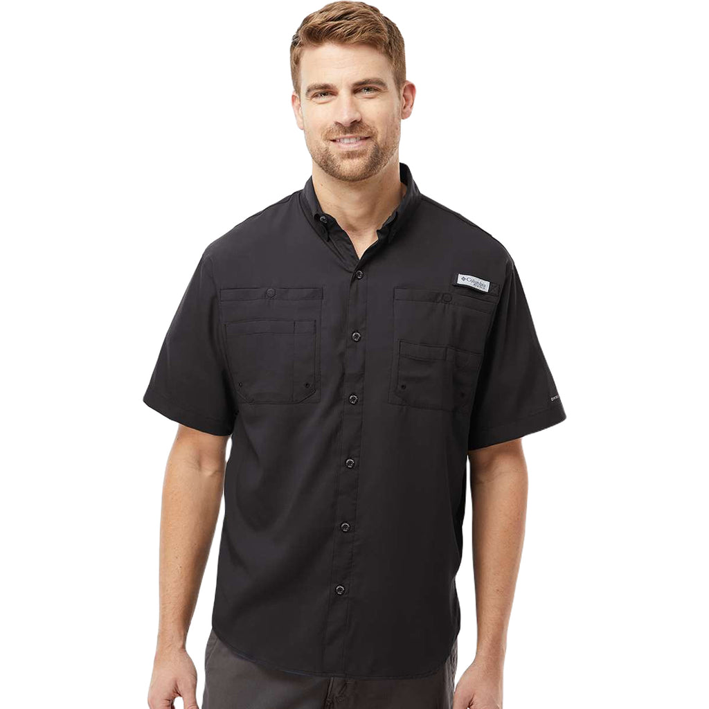 Columbia Men's Black PFG Tamiami Short Sleeve Shirt